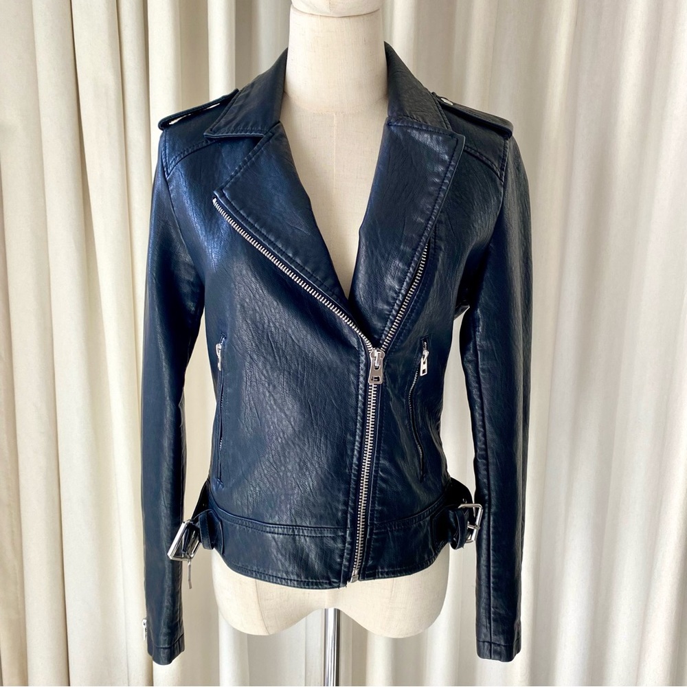 Topshop | Black | Faux Leather Jacket| Size 6